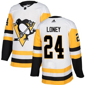 Men's Troy Loney Pittsburgh Penguins Authentic Away Jersey - White