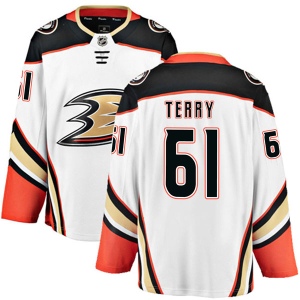 Men's Troy Terry Anaheim Ducks Authentic Away Jersey - White