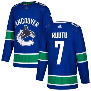 Men's Tuomo Ruutu Vancouver Canucks Authentic Home Jersey - Blue