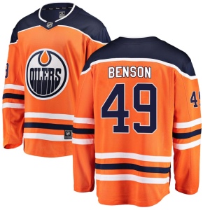 Men's Tyler Benson Edmonton Oilers Authentic r Home Breakaway Jersey - Orange