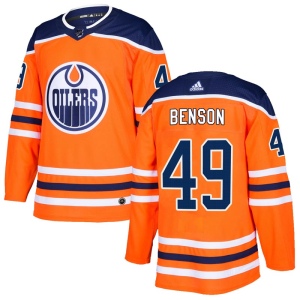 Men's Tyler Benson Edmonton Oilers Authentic r Home Jersey - Orange