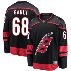 Men's Tyler Ganly Carolina Hurricanes Breakaway Alternate Jersey - Black