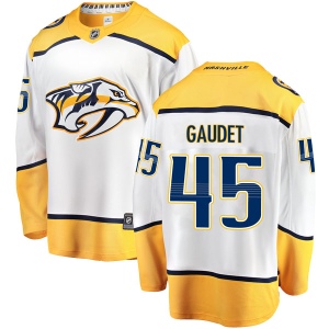 Men's Tyler Gaudet Nashville Predators Breakaway Away Jersey - White