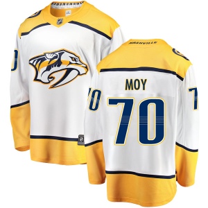 Men's Tyler Moy Nashville Predators Breakaway Away Jersey - White