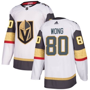 Men's Tyler Wong Vegas Golden Knights Authentic White Away Jersey - Gold