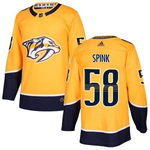 Men's Tyson Spink Nashville Predators Authentic Home Jersey - Gold