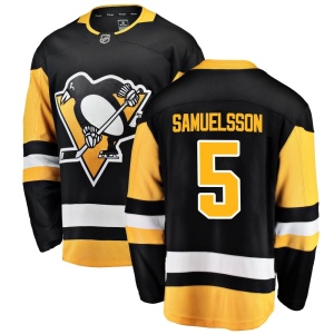 Men's Ulf Samuelsson Pittsburgh Penguins Breakaway Home Jersey - Black