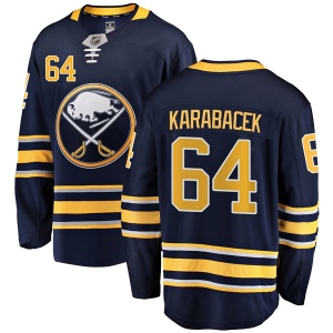 Men's Vaclav Karabacek Buffalo Sabres Breakaway Home Jersey - Navy Blue