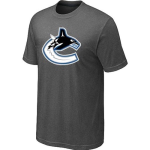 Men's Vancouver Canucks Big & Tall Logo T-Shirt - Dark - Grey