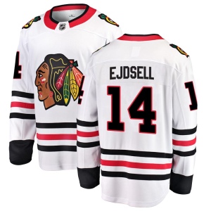 Men's Victor Ejdsell Chicago Blackhawks Breakaway Away Jersey - White