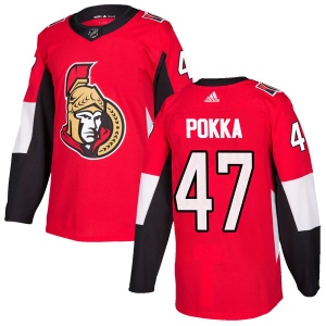 Men's Ville Pokka Ottawa Senators Authentic Home Jersey - Red