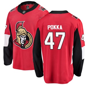 Men's Ville Pokka Ottawa Senators Breakaway Home Jersey - Red