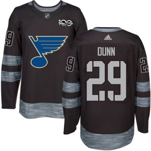 Men's Vince Dunn St. Louis Blues Authentic 1917-2017 100th Anniversary Jersey - Black