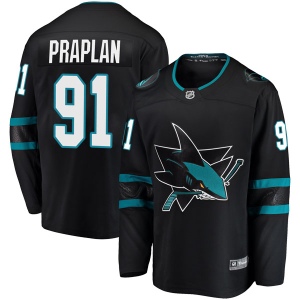 Men's Vincent Praplan San Jose Sharks Breakaway Alternate Jersey - Black