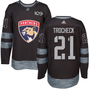 Men's Vincent Trocheck Florida Panthers Authentic 1917-2017 100th Anniversary Jersey - Black