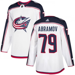 Men's Vitaly Abramov Columbus Blue Jackets Authentic Away Jersey - White