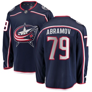 Men's Vitaly Abramov Columbus Blue Jackets Breakaway Home Jersey - Navy