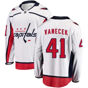 Men's Vitek Vanecek Washington Capitals Breakaway Away Jersey - White