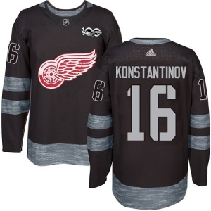 Men's Vladimir Konstantinov Detroit Red Wings Authentic 1917-2017 100th Anniversary Jersey - Black