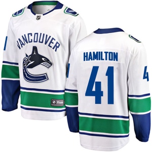 Men's Wacey Hamilton Vancouver Canucks Breakaway Away Jersey - White