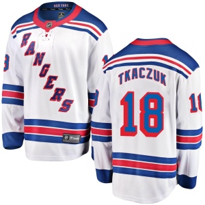 Men's Walt Tkaczuk New York Rangers Breakaway Away Jersey - White