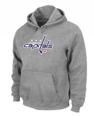 Men's Washington Capitals Pullover Hoodie - - Grey