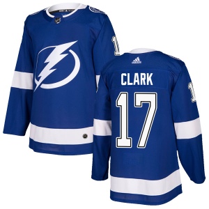 Men's Wendel Clark Tampa Bay Lightning Authentic Home Jersey - Blue