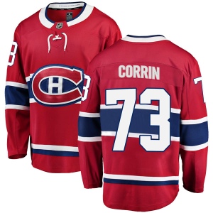 Men's William Corrin Montreal Canadiens Breakaway Home Jersey - Red