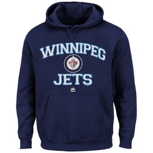 Men's Winnipeg Jets Heart & Soul Hoodie - - Navy Blue