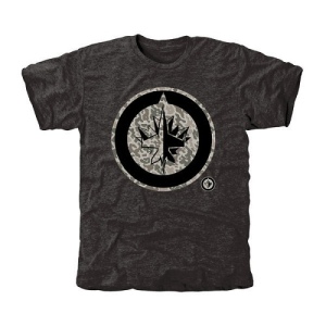 Men's Winnipeg Jets Rink Warrior Tri-Blend T-Shirt - Black