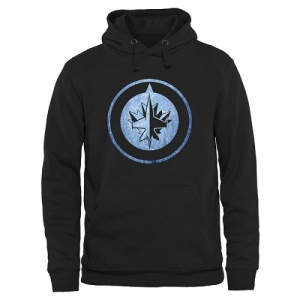 Men's Winnipeg Jets Rinkside Pond Hockey Pullover Hoodie - - Black