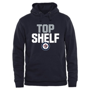 Men's Winnipeg Jets Top Shelf Pullover Hoodie - - Navy