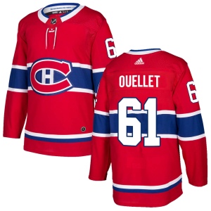 Men's Xavier Ouellet Montreal Canadiens Authentic Home Jersey - Red