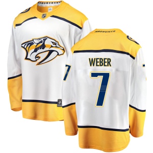 Men's Yannick Weber Nashville Predators Breakaway Away Jersey - White