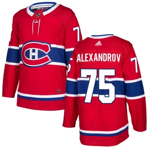 Men's Yury Alexandrov Montreal Canadiens Authentic Home Jersey - Red