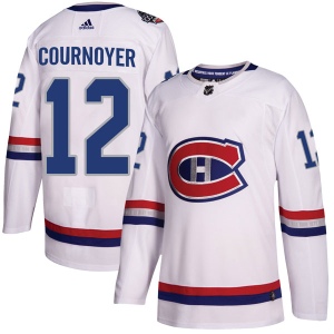 Men's Yvan Cournoyer Montreal Canadiens Authentic 2017 100 Classic Jersey - White