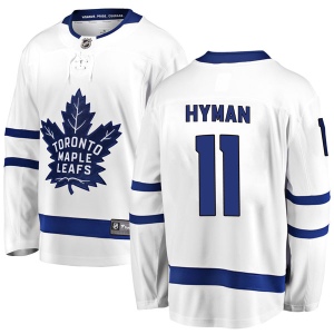 Men's Zach Hyman Toronto Maple Leafs Breakaway Away Jersey - White