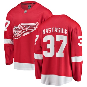 Men's Zach Nastasiuk Detroit Red Wings Breakaway Home Jersey - Red