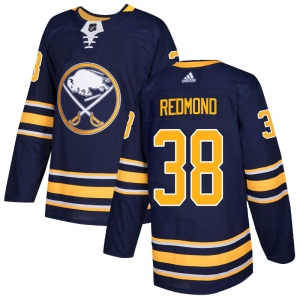 Men's Zach Redmond Buffalo Sabres Authentic Navy Home Jersey - Red