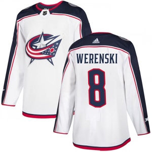 Men's Zach Werenski Columbus Blue Jackets Authentic Away Jersey - White