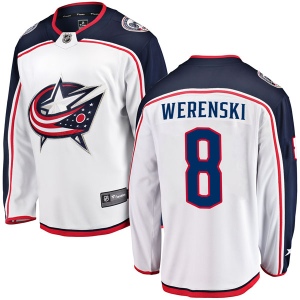 Men's Zach Werenski Columbus Blue Jackets Breakaway Away Jersey - White