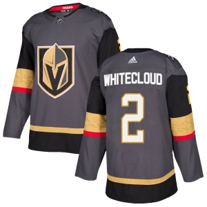 Men's Zach Whitecloud Vegas Golden Knights Authentic Gray Home Jersey - Gold