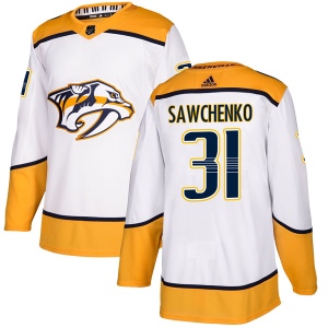 Men's Zachary Sawchenko Nashville Predators Authentic Away Jersey - White