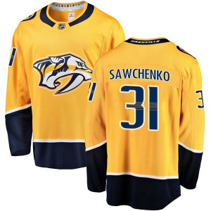 Men's Zachary Sawchenko Nashville Predators Breakaway Home Jersey - Gold