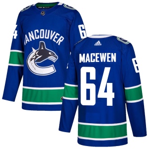 Men's Zack MacEwen Vancouver Canucks Authentic Home Jersey - Blue