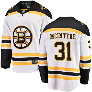 Men's Zane McIntyre Boston Bruins Breakaway Away Jersey - White