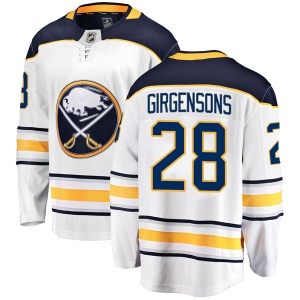 Men's Zemgus Girgensons Buffalo Sabres Breakaway Away Jersey - White