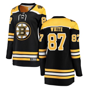 Women's A.J. White Boston Bruins Breakaway Black Home Jersey - White