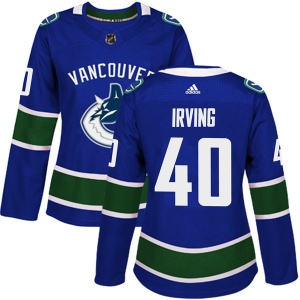 Women's Aaron Irving Vancouver Canucks Authentic Home Jersey - Blue