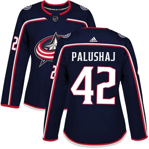 Women's Aaron Palushaj Columbus Blue Jackets Authentic Home Jersey - Navy